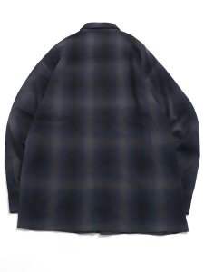 画像2: 【送料無料】CALTOP FL PLAID L/S SHIRT NAVY/GREY (2)