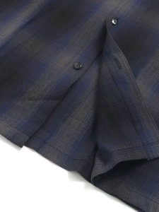 画像4: 【送料無料】CALTOP FL PLAID L/S SHIRT NAVY/GREY (4)