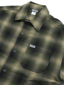 画像3: CALTOP FL PLAID S/S SHIRT OLIVE/BLACK (3)