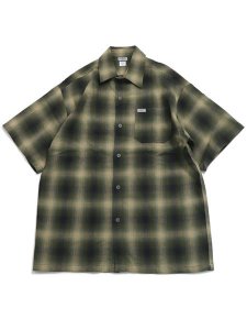 画像1: CALTOP FL PLAID S/S SHIRT OLIVE/BLACK (1)