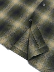 画像4: CALTOP FL PLAID S/S SHIRT OLIVE/BLACK (4)