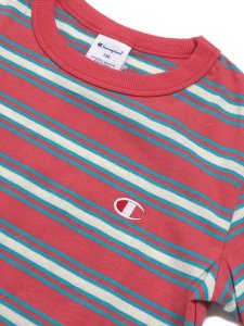 画像3: 【KIDS】CHAMPION KIDS BORDER S/S TEE-DEEP PINK (3)
