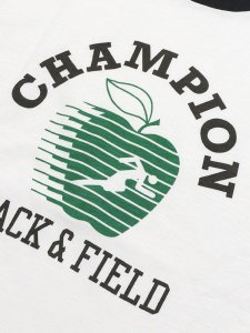 画像3: CHAMPION S/S RINGER TEE-WHITE/BLACK (3)