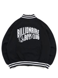 画像1: 【送料無料】BILLIONAIRE BOYS CLUB EMBROIDERED LOGO SWEAT VARSITY JACKET (1)