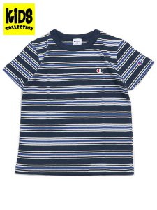 画像1: 【KIDS】CHAMPION KIDS BORDER S/S TEE-DARK NAVY (1)