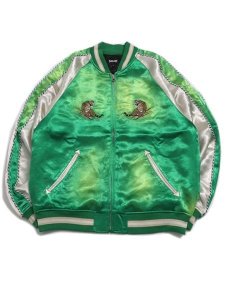画像2: 【送料無料】SCHOTT RAYON SUKA ASING JACKET GREEN (2)