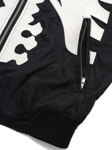 画像4: 【送料無料】VANSON NYLON TWILL JACKET BLACK/WHITE (4)