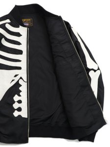 画像5: 【送料無料】VANSON NYLON TWILL JACKET BLACK/WHITE (5)