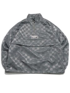 画像1: 【送料無料】PRO CLUB COMFORT SATIN CHECKERED PULLOVER SILVER (1)