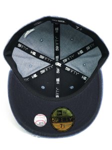 画像5: NEW ERA 59FIFTY DAMAGED DENIM YANKEES WASH DENIM (5)