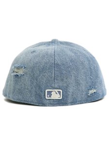 画像4: NEW ERA 59FIFTY DAMAGED DENIM YANKEES WASH DENIM (4)