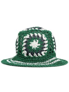画像2: NEW ERA CROCHET KNIT PAPER BUCKET GRN/WHT/NVY (2)
