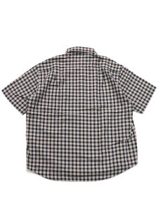 画像2: 【送料無料】WHIMSY SOCKS STICHED GINGHAM SS SHIRT NAVY (2)