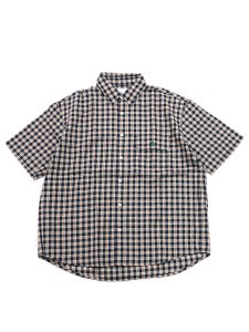 画像1: 【送料無料】WHIMSY SOCKS STICHED GINGHAM SS SHIRT NAVY (1)