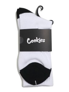 画像1: COOKIES CLOTHING ORIGINAL MINT COOKIES SOCKS WHITE/BLACK (1)