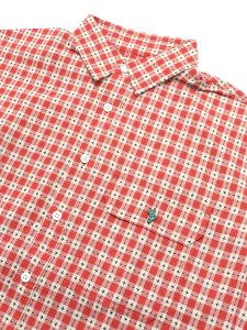 画像3: 【送料無料】WHIMSY SOCKS STICHED GINGHAM SS SHIRT RED (3)