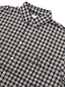 画像3: 【送料無料】WHIMSY SOCKS STICHED GINGHAM SS SHIRT NAVY (3)