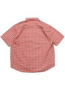 画像2: 【送料無料】WHIMSY SOCKS STICHED GINGHAM SS SHIRT RED (2)
