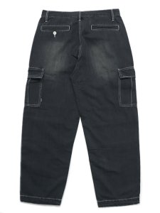 画像2: 【送料無料】INTERBREED ENGINEER DENIM CARGO PANTS BLACK (2)