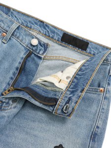 画像4: 【送料無料】ADVANCE LEVIS 505 CROSS LEATHER LT BLUE BLACK (4)