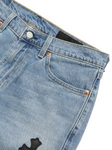画像3: 【送料無料】ADVANCE LEVIS 505 CROSS LEATHER LT BLUE BLACK (3)