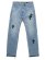 画像1: 【送料無料】ADVANCE LEVIS 505 CROSS LEATHER LT BLUE BLACK (1)