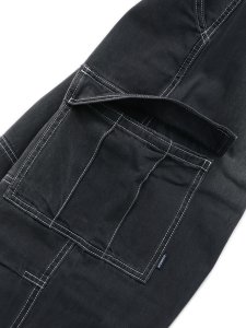 画像6: 【送料無料】INTERBREED ENGINEER DENIM CARGO PANTS BLACK (6)