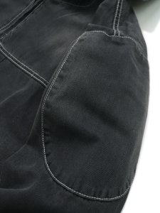 画像6: 【送料無料】INTERBREED MASH UP DENIM HOODIE BLACK (6)