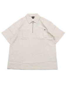 画像1: DICKIES RANCH QUARTER ZIP S/S SHIRT WHITECAP GRY (1)