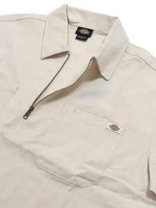 画像4: 【SALE】DICKIES RANCH QUARTER ZIP S/S SHIRT WHITECAP GRY (4)