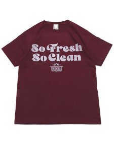 画像1: Rap Attack SO FRESH SO CLEAN TEE BURGUNDY (1)