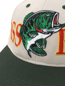 画像7: BASS PRO SHOPS THROWBACK LOGO TWILL CAP BONE/DARK GREEN (7)
