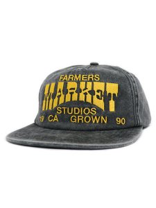 画像1: MARKET FARMERS MARKET 5-PANEL CAP WASHED BLACK (1)