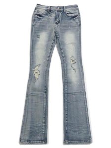 画像1: 【送料無料】mnml X598 SKINNY STACKED DENIM (1)