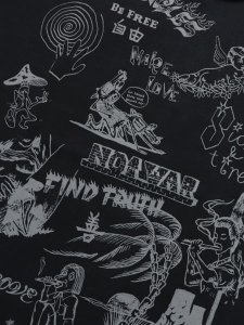 画像4: 【SALE】【送料無料】JUNGLES SCRIBBLES TEE BLACK (4)