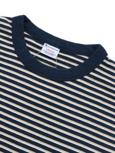 画像3: CHAMPION US COTTON BORDER TEE-NAVY (3)