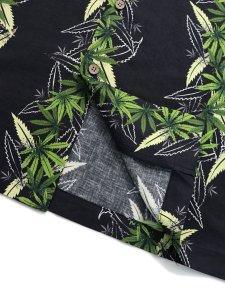 画像6: 【SALE】【送料無料】MANASTASH LINEN MANALOHA SHIRT BLACK (6)