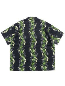 画像2: 【SALE】【送料無料】MANASTASH LINEN MANALOHA SHIRT BLACK (2)