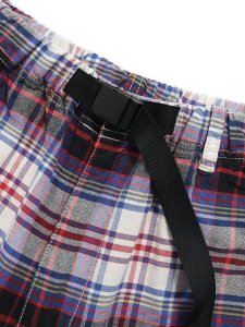 画像4: 【SALE】MANASTASH WASHED PLAID SHORT PURPLE (4)