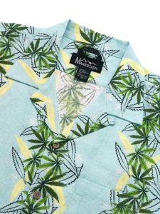 画像3: 【SALE】【送料無料】MANASTASH LINEN MANALOHA SHIRT LIGHT BLUE (3)