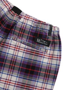 画像6: 【SALE】MANASTASH WASHED PLAID SHORT PURPLE (6)