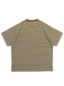 画像2: CHAMPION US COTTON BORDER TEE-MEDIUM BROWN (2)