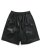 画像1: 【送料無料】FUBU FAUX LEATHER SHORT PANTS BLACK (1)