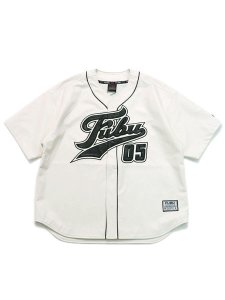 画像1: 【送料無料】FUBU FAUX LEATHER BASEBALL SHIRTS WHITE (1)