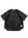 画像1: 【送料無料】FUBU FAUX LEATHER BASEBALL SHIRTS BLACK (1)