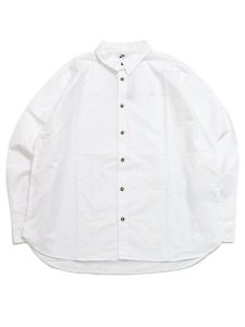 画像1: 【送料無料】NIKE CLUB OVERSIZED LS OXFORD SHIRT-WHITE (1)