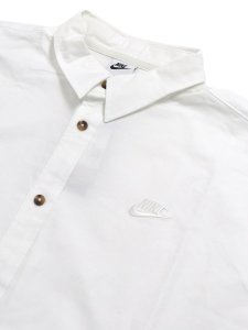 画像3: 【送料無料】NIKE CLUB OVERSIZED LS OXFORD SHIRT-WHITE (3)