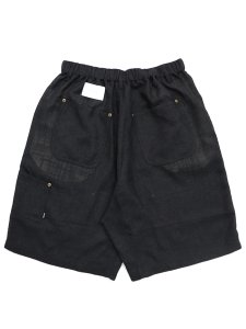 画像2: 【送料無料】WHIMSY SOCKS LINEN PAINTER BAGGY SHORT BLACK (2)
