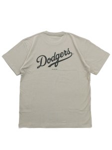 画像2: 【SALE】NEW ERA 8oz COTTON TEE DODGERS ROSE GREY (2)