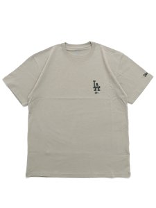 画像1: NEW ERA 8oz COTTON TEE DODGERS ROSE GREY (1)
